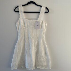 Princess Polly Dasha White Mini Dress NWT | Size US 6 | White